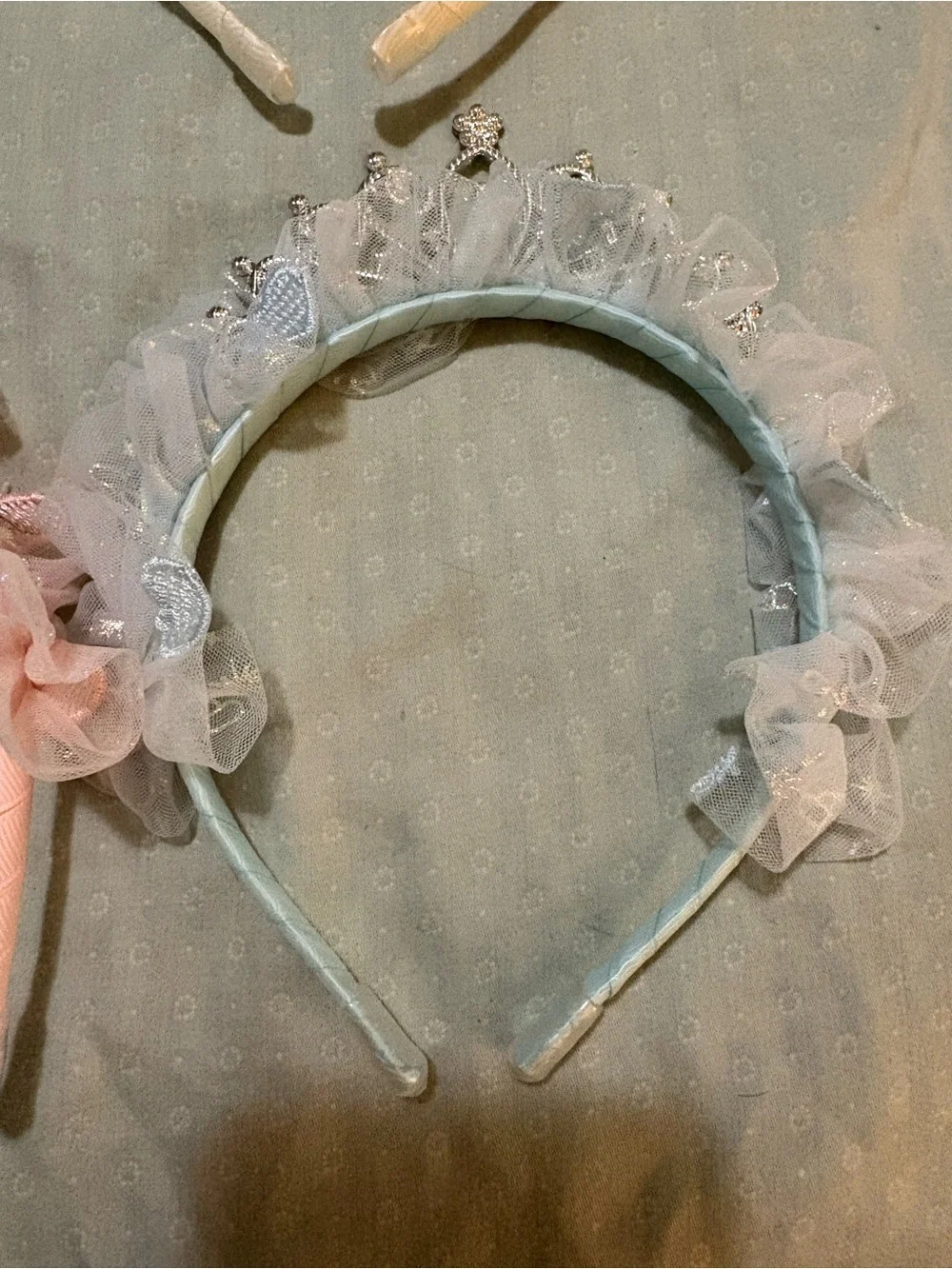 Kids Tiara Headband Set - Pastel Pink, Blue, Purple & Cream